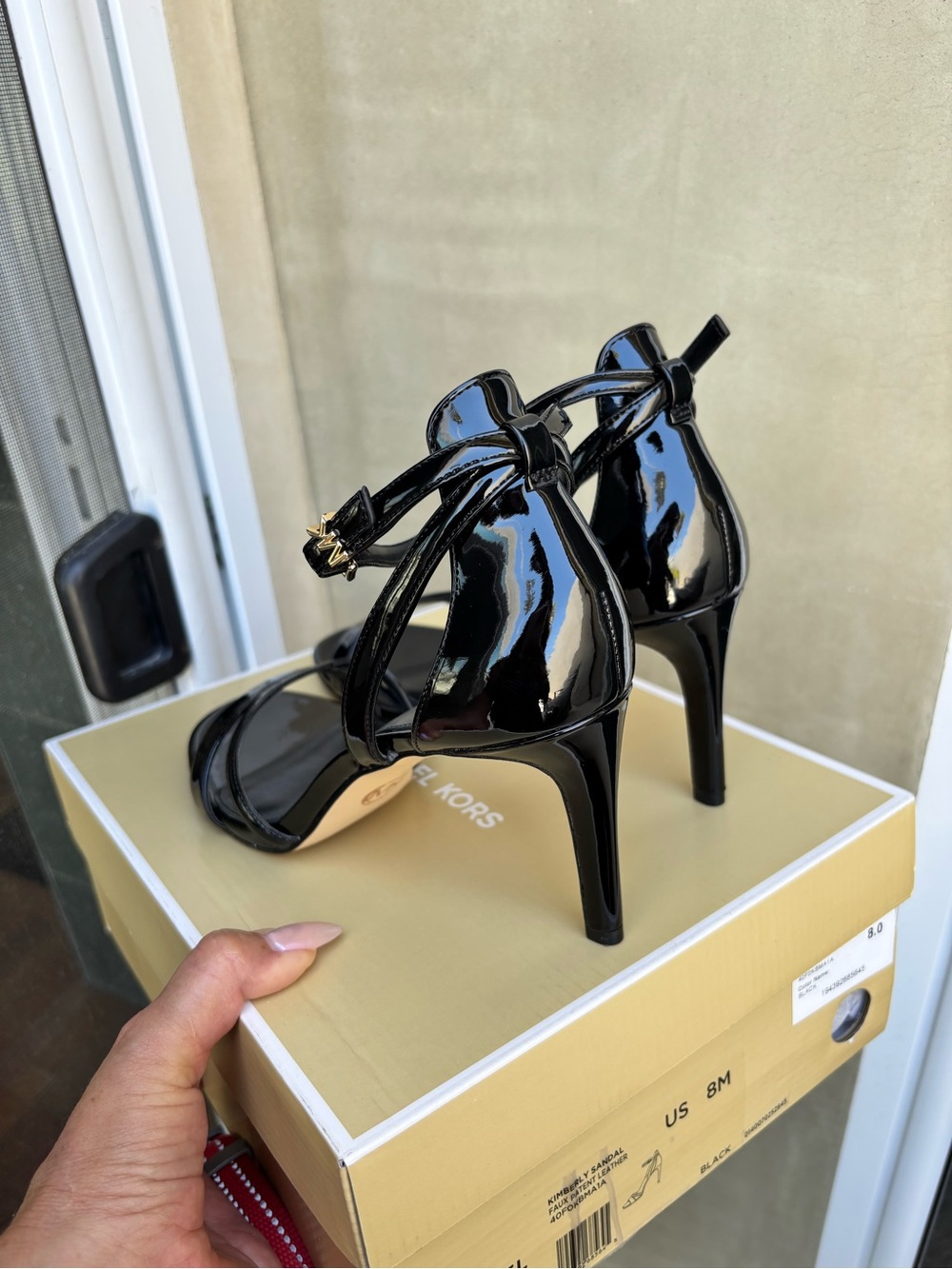 Michael Kors Black Patent Leather Ankle-Strap Heels - Picture 6 of 10
